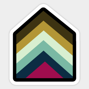 colored triangles stripes Sticker